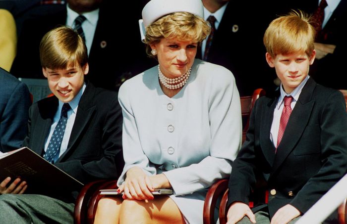 Księżna Diana z synami – Williamem i Harrym