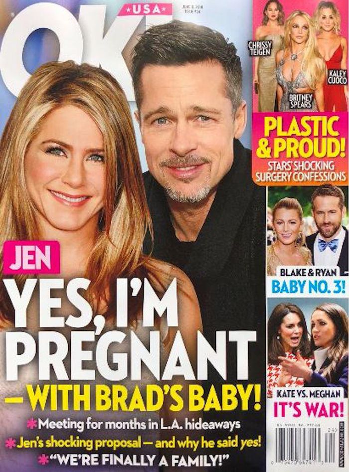 Jennifer Aniston jest w ciąży z Bradem Pittem