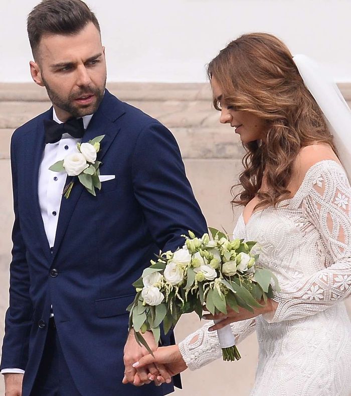 Sylwia Nowak w sukni ślubnej