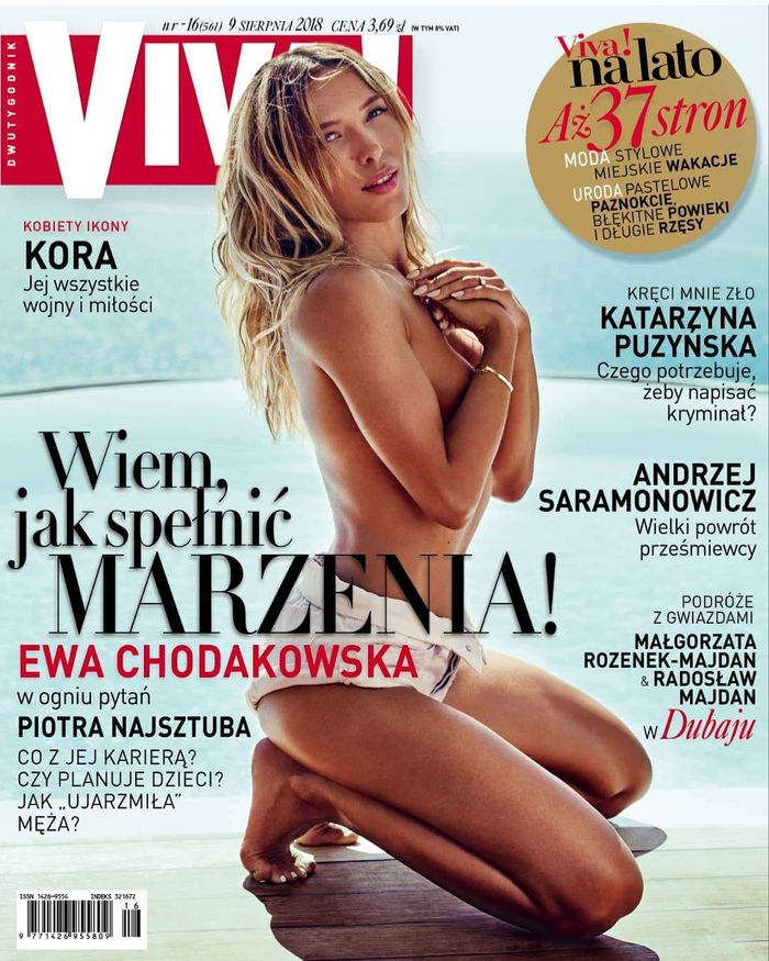 Ewa Chodakowska na okładce Viva! (sierpień 2018)