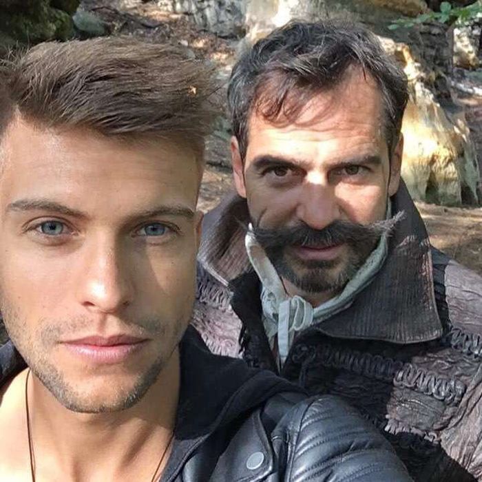 Paweł Deląg z synem