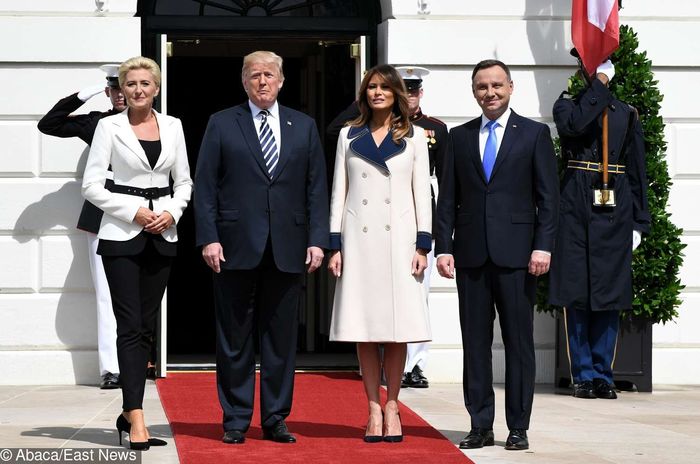 Agata Duda i Andrzej na spotkaniu z Melanią Trump i Donaldem w Białym Domu
