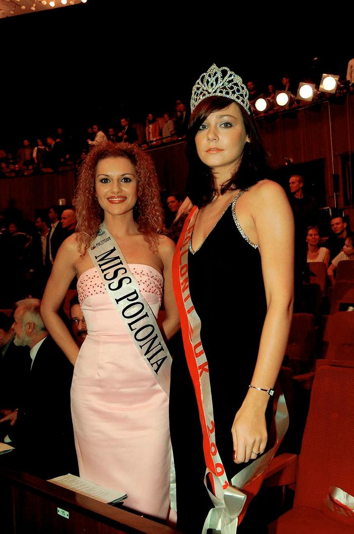 Joanna Drozdowska podczas wyborów Miss Polonia 2002