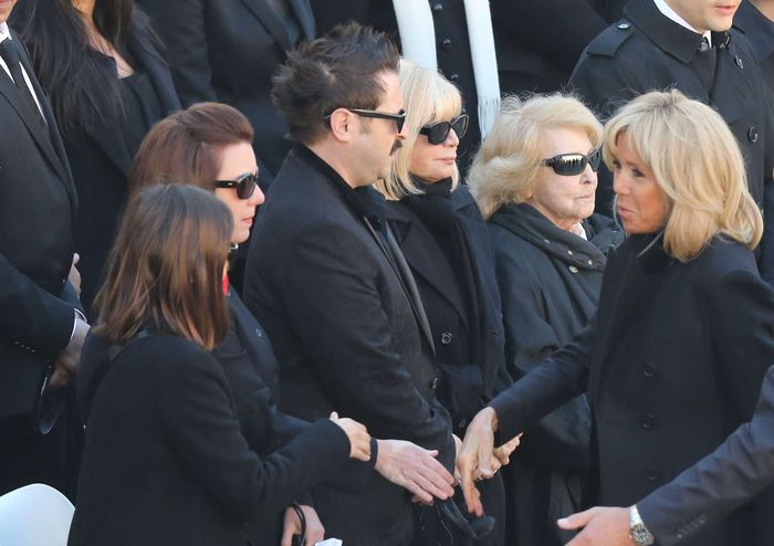 Brigitte Macron zalana łzami na pogrzebie Charles'a Aznavoura