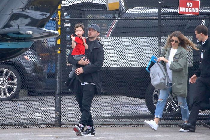 Justin Timberlake i Jessica Biel z synem przyłapani przez paparazzi