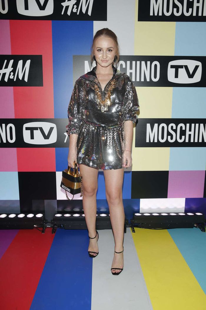 Angelika Mucha - gwiazdy na pokazie kolekcji Moschino x H&M