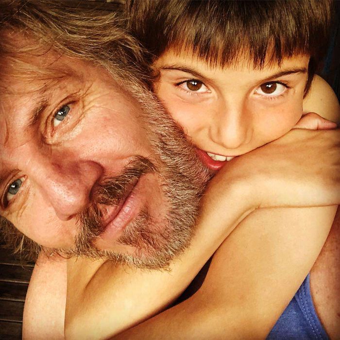Facundo Arana z wnukiem w 2018 roku