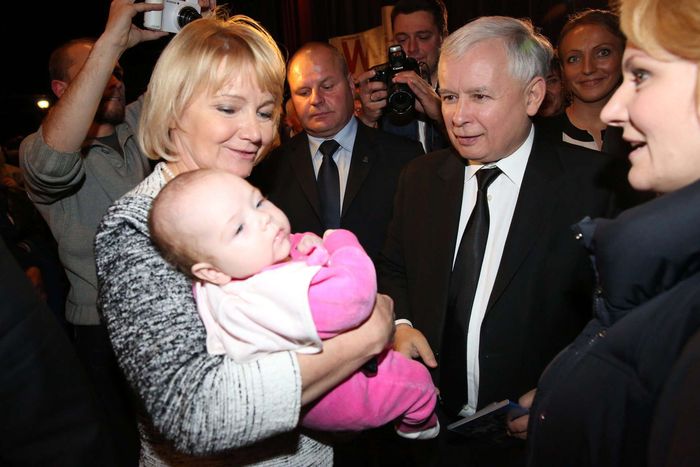 Jolanta Szczypińska i Jarosław Kaczyński