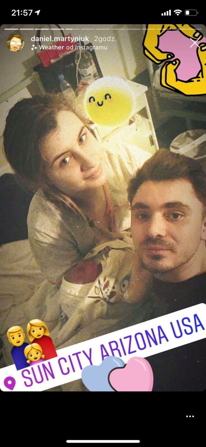 Daniel Martyniuk z żoną i córką
