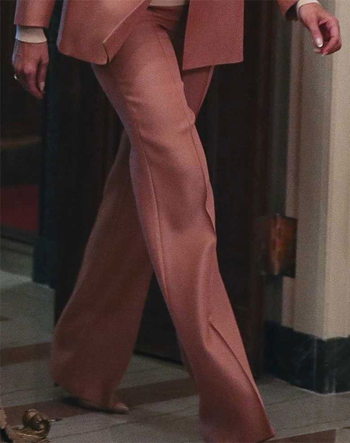 Melania Trump w pudrowym garniturze