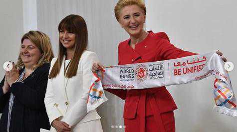 Anna Lewandowska na spotkaniu z Agatą Dudą w Pałacu Prezydenckim