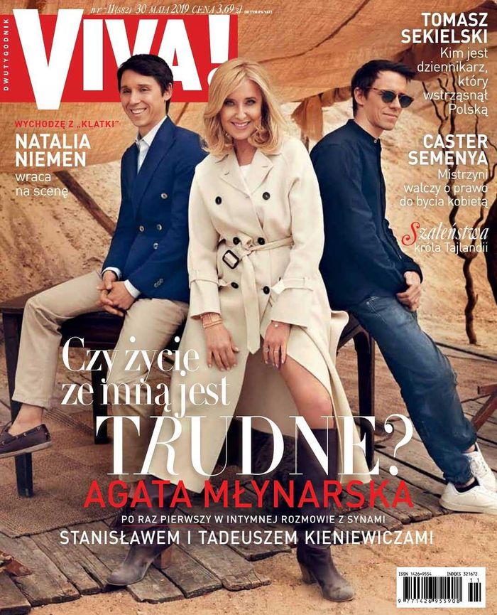 Agata Młynarska z synami na okładce VIVA!