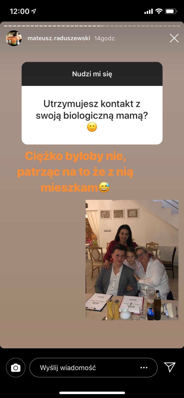 Mateusz Raduszewski pokazał biologiczną matkę na Instagramie