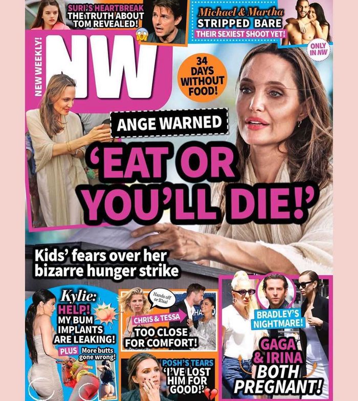 Angelina Jolie na okładce New Weekly wygląda jak zombie
