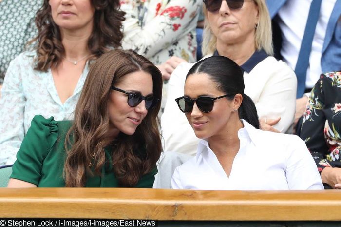 Meghan Markle i księżna Kate jak najlepsze przyjaciółki podczas Wimbledonu