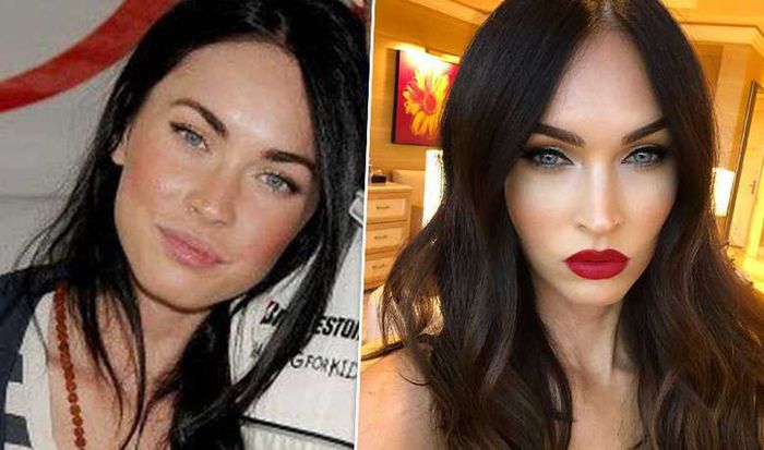 Megan Foxx- przed i po korekcie ust