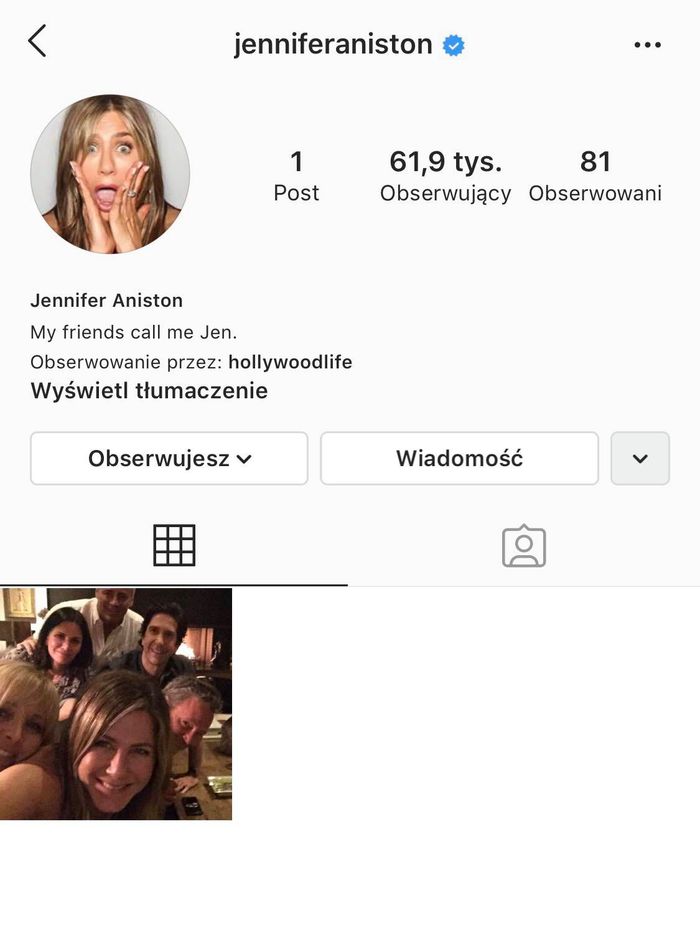 Jennifer Aniston - Instagram
