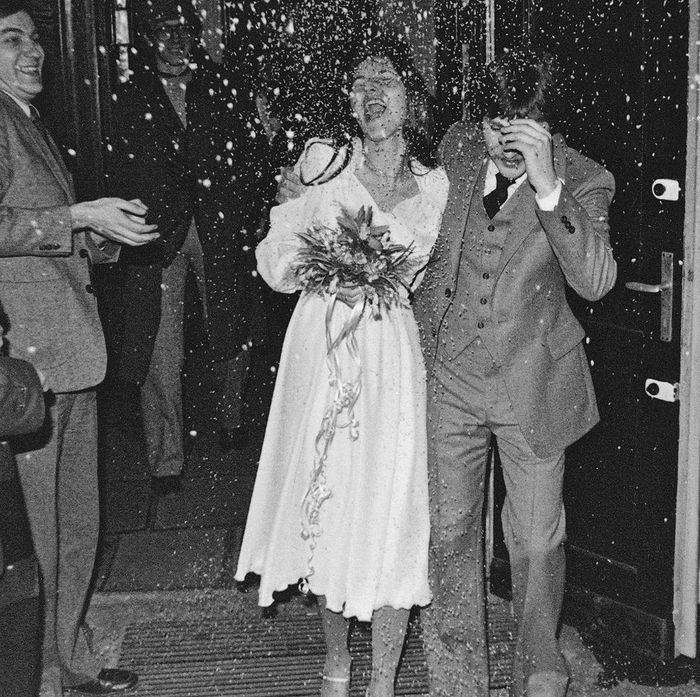 Jolanta i Aleksander Kwaśniewscy w dniu ślubu