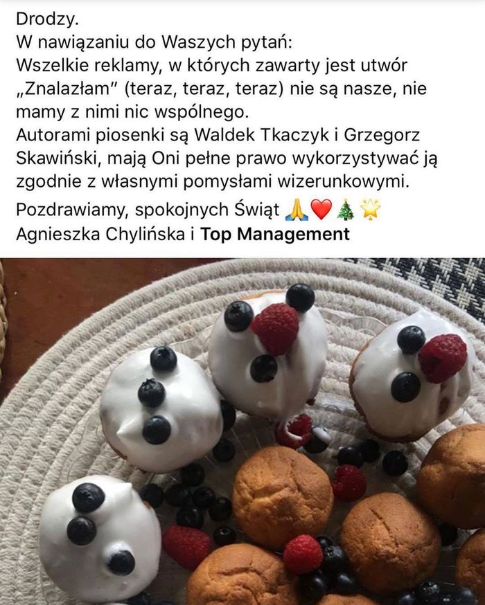 Agnieszka Chylińska - oświadczenie