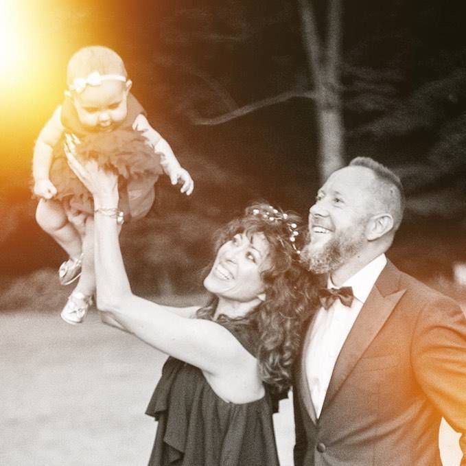 Natalia Kukulska i Michał Dąbrówka z córką Laurą