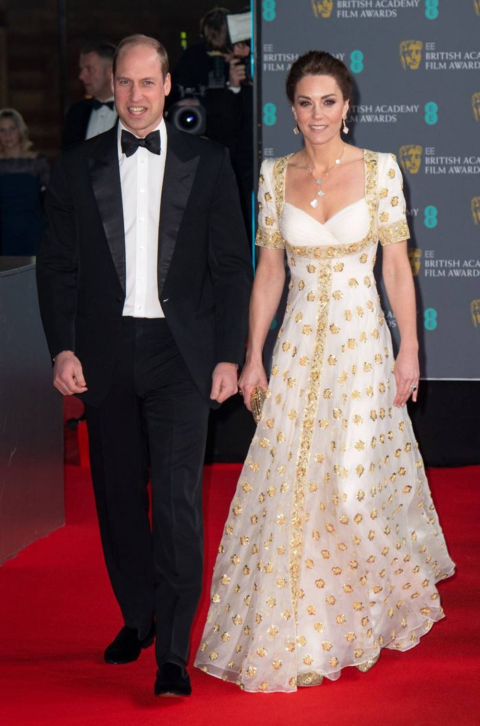 Książę William i księżna Kate – BAFTA 2020, kreacja: Alexander McQueen