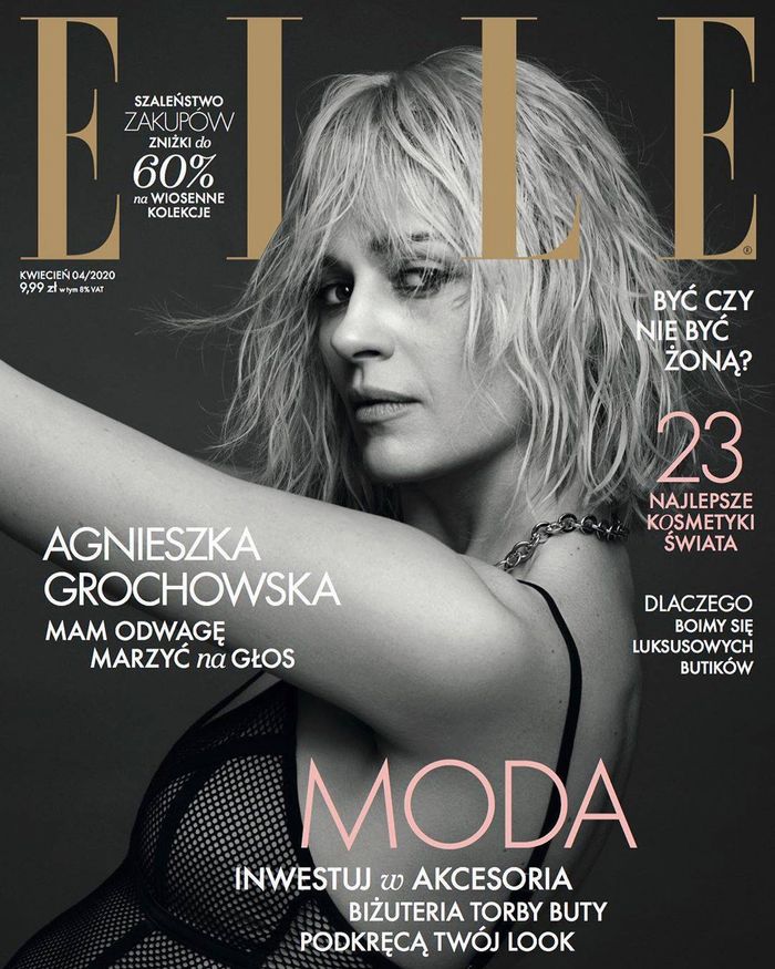 Agnieszka Grochowska w blond włosach