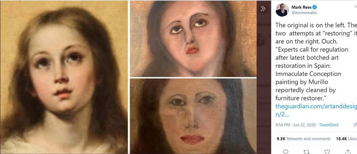 Zniszczony portret Maryi