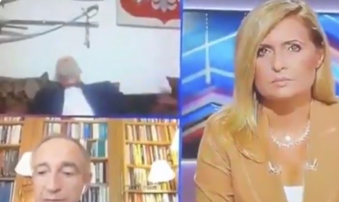 Janusz Korwin-Mikke zasnął na wizji