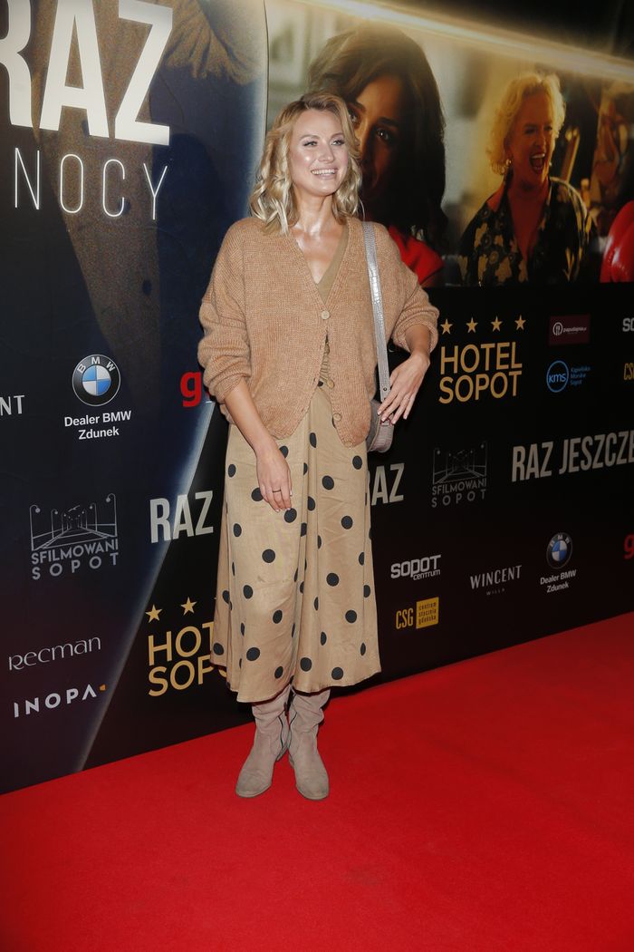 Joanna Moro na premierze filmu Raz, jeszcze raz