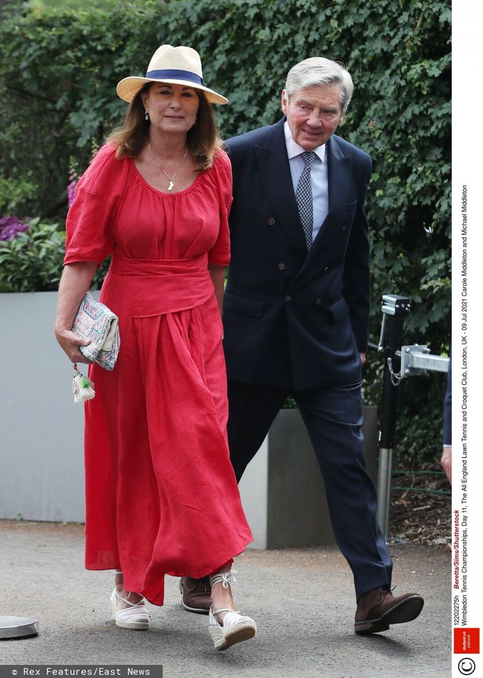 Carole Middleton i Michael Middleton na Wimbledonie