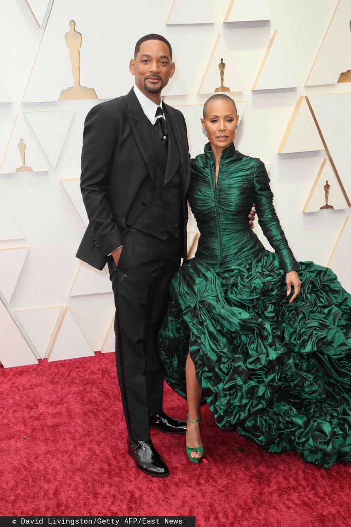 Will Smith z żoną Jadą Pinkett (kreacja: Jean Paul Gaultier) – Oscary 2022