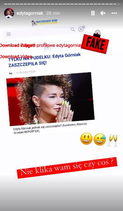 Edyta Górniak zaszczepiła się? Komentarz gwiazdy