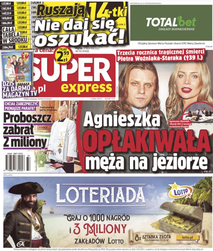 Agnieszka Woźniak-Starak - okładka Super Express