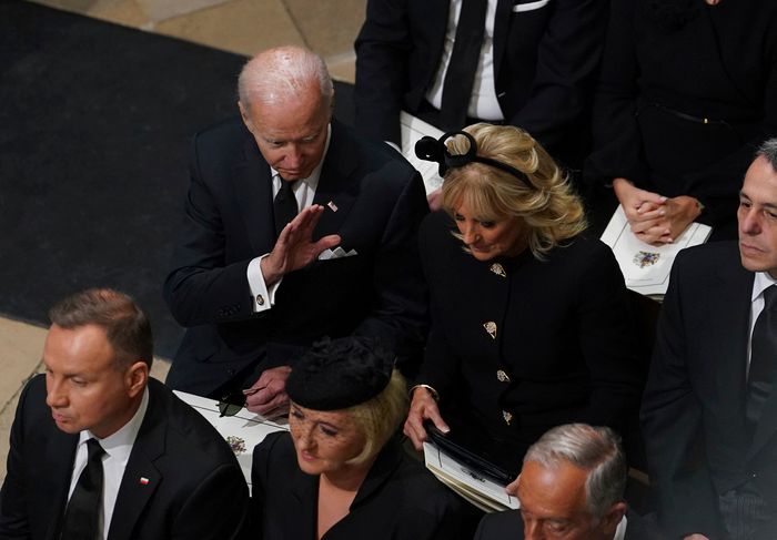 Agata Duda i Andrzej Duda, Joe Biden i Jill Biden - pogrzeb królowej Elżbiety II