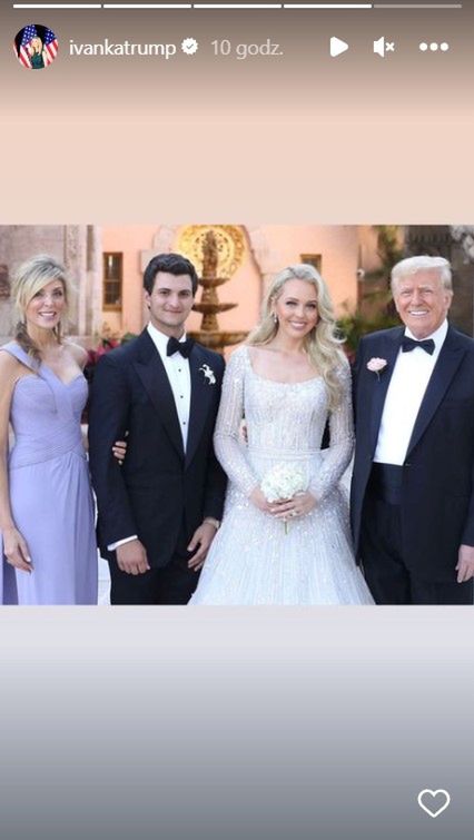 Ivanka Trump pokazała zdjęcia z wesela Tiffany