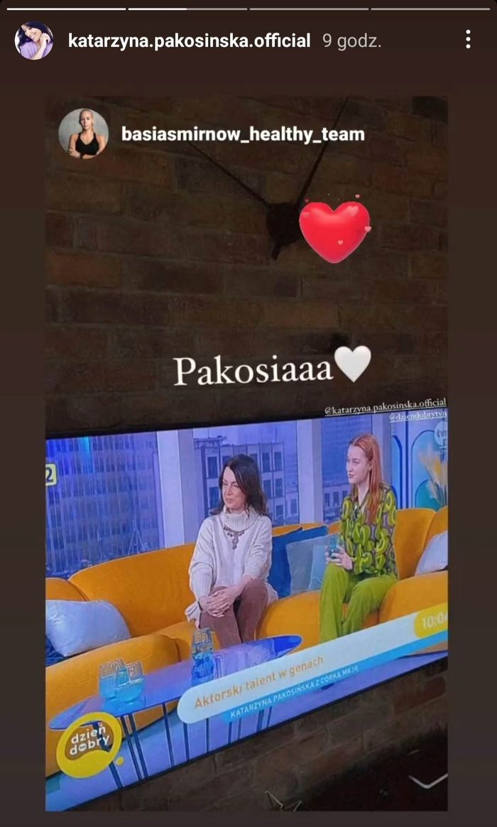 Katarzyna Pakosińska z córką w DDTVN