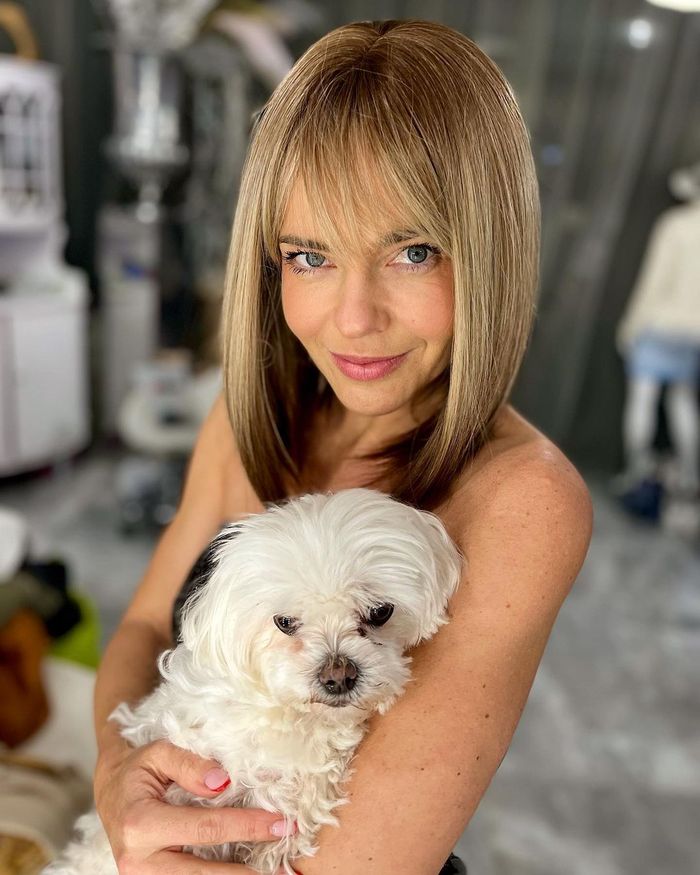 Edyta Herbuś w blond włosach