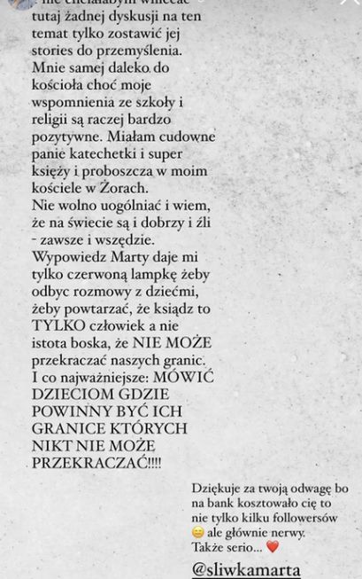Maja Bohosiewicz ujawnia słowa księdza