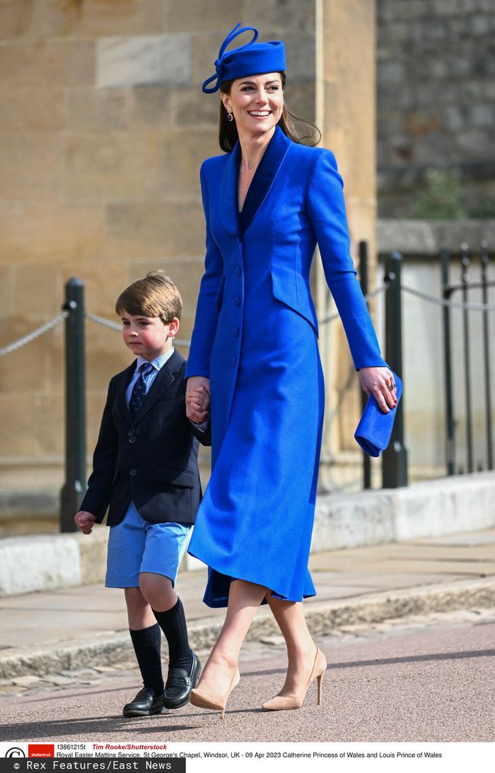 Wielkanoc 2023. Księżna Kate i książę Louis (EastNews)