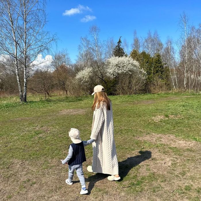 Małgorzata Rozenek na spacerze z Heniem