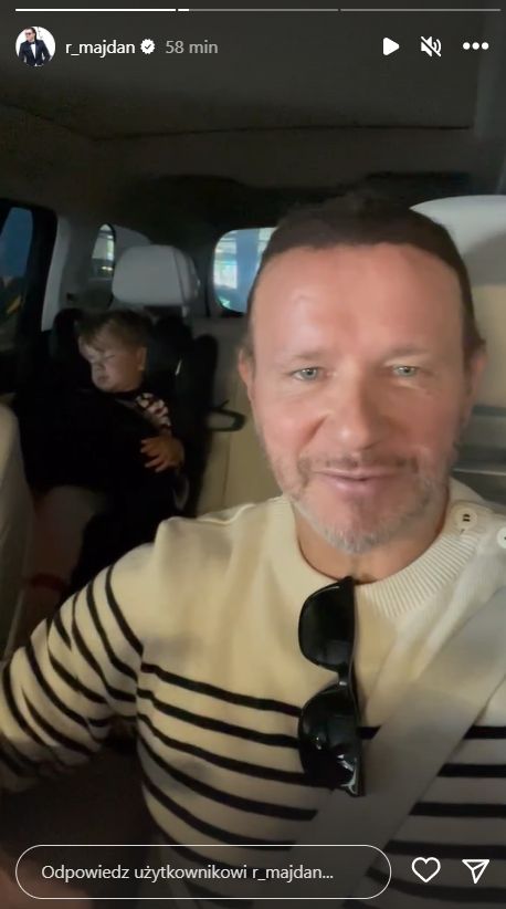 Radosław Majdan z uroczą relacją sprzed centrum handlowego
