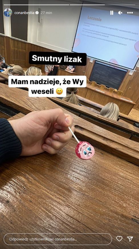 Conan Kaźmierski na wykładzie