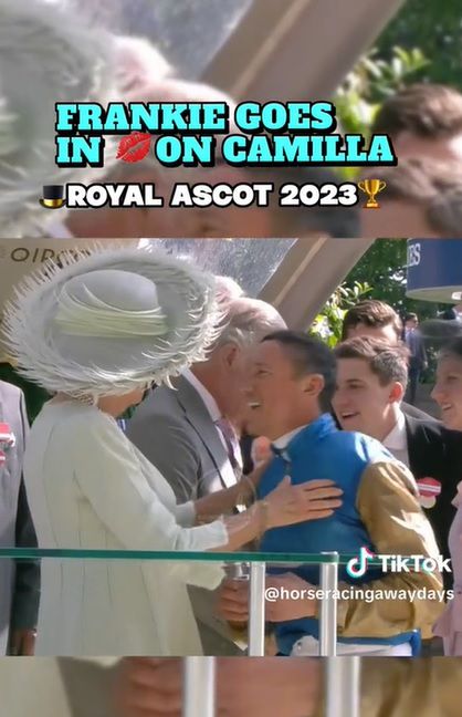 Królowa Camilla pocałowana w Ascot - screen Tik Tok