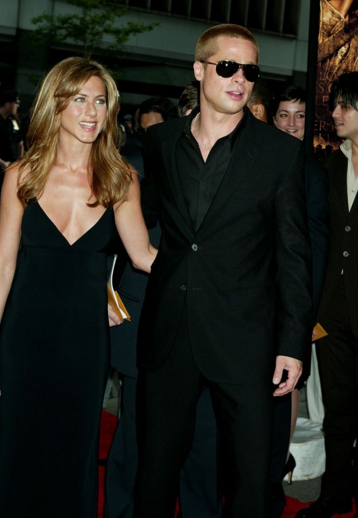Jennifer Aniston i Brad Pitt, 2004, fot. ONS