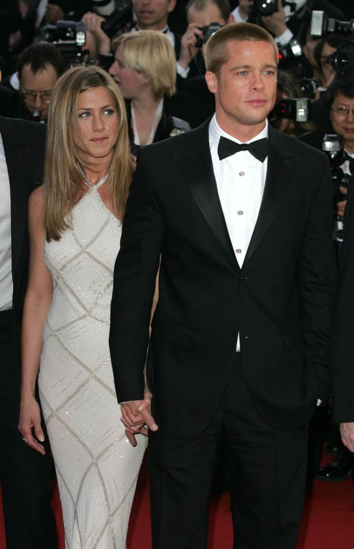 Jennifer Aniston i Brad Pitt, 2004, fot. ONS