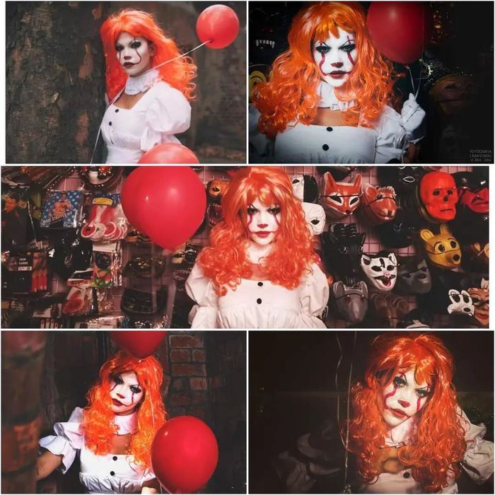 Krzysztof Skiba's wife as the killer clown (Photo: Instagram)