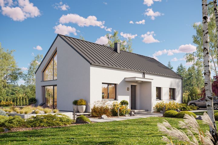 Projekt gotowy Malmo 110 - parterowy dom o powierzchni 110,80 m², z dachem w stylu "dwuspadowy"