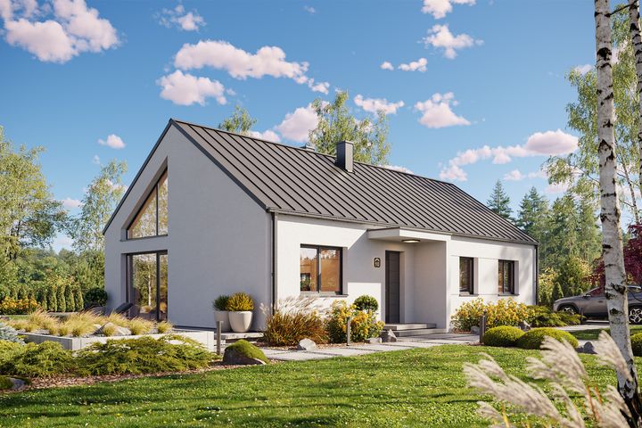 Projekt gotowy Malmo 110 - parterowy dom o powierzchni 110,80 m², z dachem w stylu "dwuspadowy"