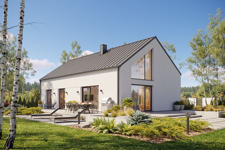 Projekt gotowy Malmo 110 - parterowy dom o powierzchni 110,80 m², z dachem w stylu "dwuspadowy"