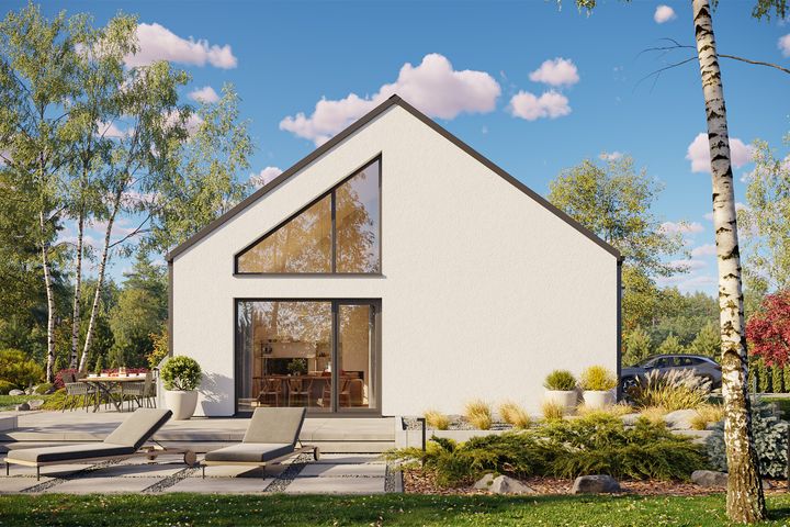 Projekt gotowy Malmo 110 - parterowy dom o powierzchni 110,80 m², z dachem w stylu "dwuspadowy"